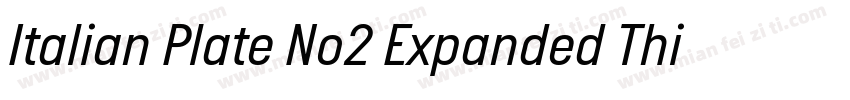 Italian Plate No2 Expanded Thin字体转换